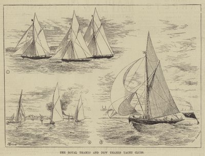 Royal Thames and New Thames Yacht Clubs autorstwa Thomas Harrington Wilson