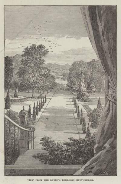 Widok z sypialni królowej, Blythswood autorstwa Thomas Harrington Wilson