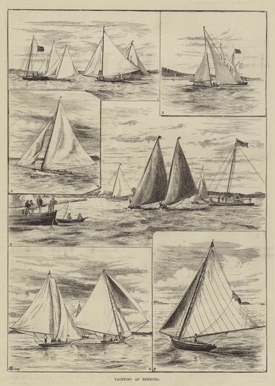 Jachting na Bermudach autorstwa Thomas Harrington Wilson