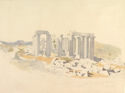 Świątynia Apolla w Bassae, 1843. autorstwa Thomas Hartley Cromek