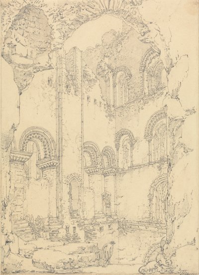 Wieża Gundulfa, katedra w Rochester, Kent autorstwa Thomas Hearne