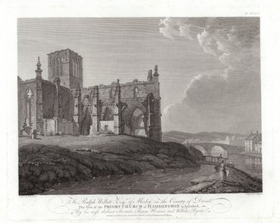 Kościół Priory w Haddington autorstwa Thomas Hearne