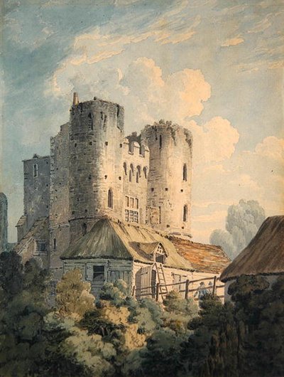 Saltwood Castle (akwarela na papierze) autorstwa Thomas Hearne