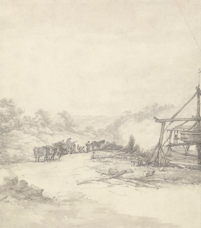 Descarregando Pit Props em Coalbrookdale Polish autorstwa Thomas Hearne