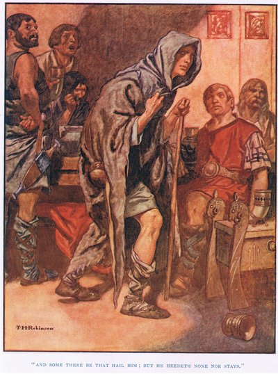 I są tacy, którzy go chwalą (litografia) autorstwa Thomas Heath Robinson
