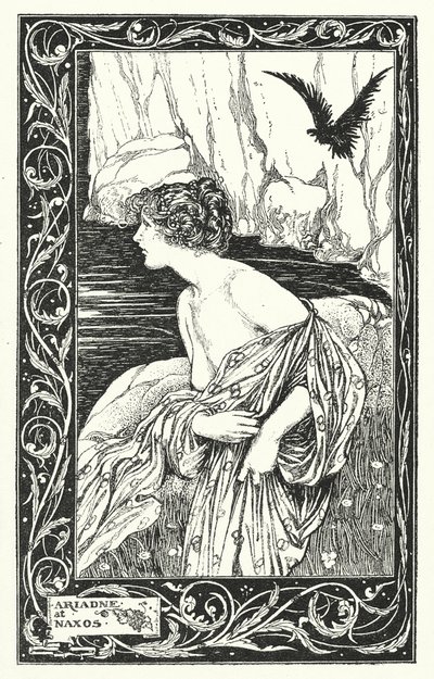 Ariadna w Naxos (litografia) autorstwa Thomas Heath Robinson