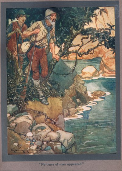 Nie pojawił się żaden ślad człowieka (kolorowa litografia) autorstwa Thomas Heath Robinson