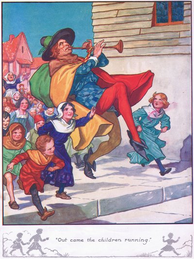 Wybiegły dzieci (kolorowa litografia) autorstwa Thomas Heath Robinson