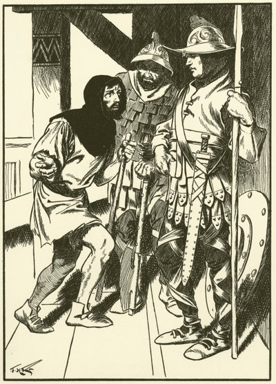 Palacz węgla drzewnego w pałacu (rycina) autorstwa Thomas Heath Robinson