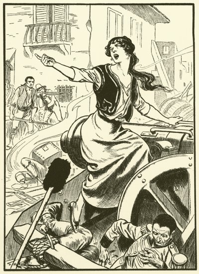 Dziewica z Saragossy (rycina) autorstwa Thomas Heath Robinson