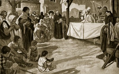 Przedstawienie wczesnej sztuki tajemniczej, ilustracja z "Hutchinson