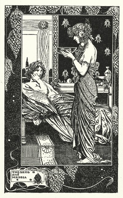 Tezeusz i Medeja (litografia) autorstwa Thomas Heath Robinson
