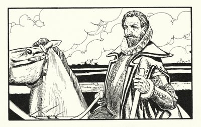 Wilhelm Milczący, bohater Holandii (litografia) autorstwa Thomas Heath Robinson