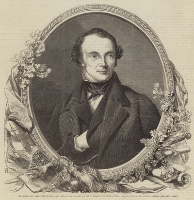 Wielce Szanowny Lord John Russell, poseł, minister Anglii na konferencji wiedeńskiej, 1855 r autorstwa Thomas Heathfield Carrick