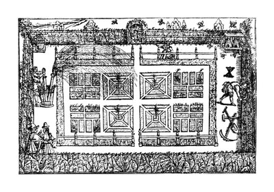Ogród, z „Labiryntu ogrodnika”, 1577 autorstwa Thomas Hill