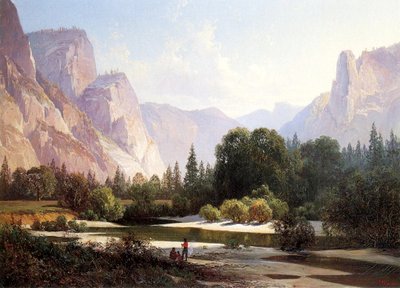 Obóz Indian Paiute, Yosemite, 1890 autorstwa Thomas Hill
