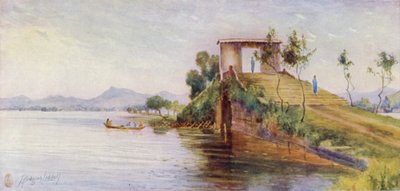 Hangchow, most na Grobli, Zachodnie Jezioro autorstwa Thomas Hodgson Liddell