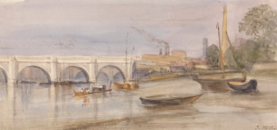 Most Westminsterski z Lambeth Shore autorstwa Thomas Hollis