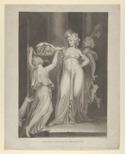 Córka Herodiady Salome przyjmująca Głowę Jana Chrzciciela, Ew. Mateusza 14:10-11..., 1798. autorstwa Thomas Holloway