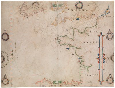 Mapa Zatoki Biskajskiej i kanału La Manche autorstwa Thomas Hood