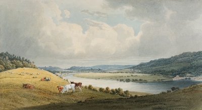 Llantwit, Cadoxton ja Neath pohjoisesta (akvarelli ja kynä paperille) kiillotus autorstwa Thomas Hornor