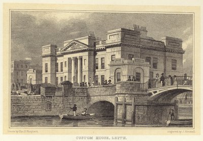 Custom House, Leith (grawerowanie) autorstwa Thomas Hosmer (after) Shepherd