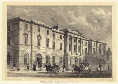 Wymiana Budynków, Leith (Grawerowanie) autorstwa Thomas Hosmer (after) Shepherd
