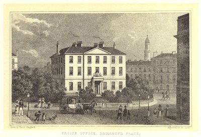 Urząd Akcyzowy, Drummond Place (grawerunek) autorstwa Thomas Hosmer (after) Shepherd