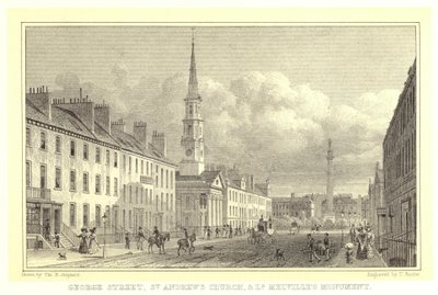 George Street, kościół św. Andrzeja i pomnik Lorda Melville