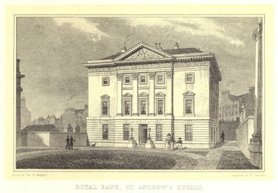 Royal Bank, Plac Św. Andrzeja (grafika) autorstwa Thomas Hosmer (after) Shepherd