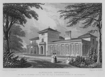 Sandridge, Devonshire (grawerowanie) autorstwa Thomas Hosmer (after) Shepherd