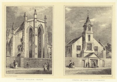 Kościół Kolegium Trójcy; Kaplica Spokoju, św Cuthberts (rycina) autorstwa Thomas Hosmer (after) Shepherd