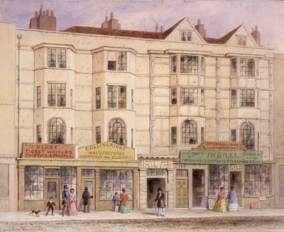 Aldersgate Street, Londyn, 1851 autorstwa Thomas Hosmer Shepherd