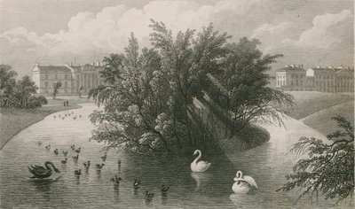Wyspa na jeziorze i część Cornwall and Clarence Terrace, Regent