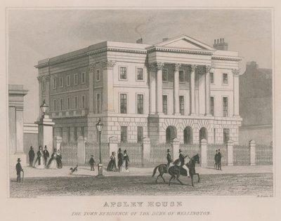 Apsley House, Hyde Park Corner, Londyn, rezydencja księcia Wellington autorstwa Thomas Hosmer Shepherd