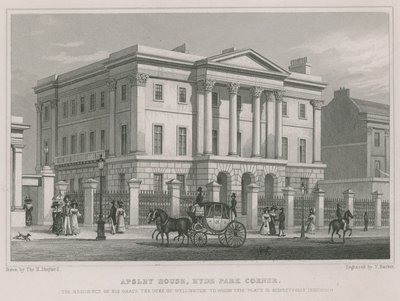 Apsley House, Hyde Park Corner, Londyn, rezydencja księcia Wellingtona autorstwa Thomas Hosmer Shepherd