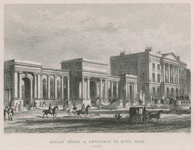 Apsley House i wejście do Hyde Parku autorstwa Thomas Hosmer Shepherd