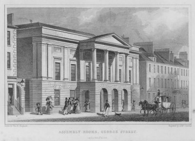 Assembly Rooms, George Street, Edynburg (grawerowanie) autorstwa Thomas Hosmer Shepherd