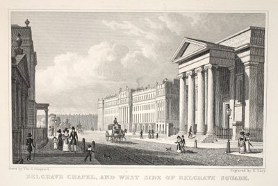 Belgrave Chapel i zachodnia strona Belgrave Square, z "London and it