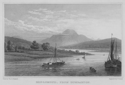 Ben-Lomond, z Dumbarton (grawerowanie) autorstwa Thomas Hosmer Shepherd