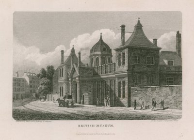 Muzeum Brytyjskie w Montague House autorstwa Thomas Hosmer Shepherd