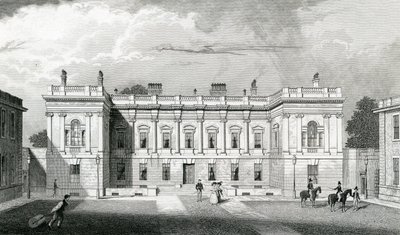 Burlington House, Royal Academy of Arts, Piccadilly, Londyn, ok. 1829-31 autorstwa Thomas Hosmer Shepherd