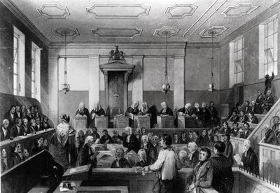 Central Criminal Court, The Old Bailey, wyryty przez H. Melville