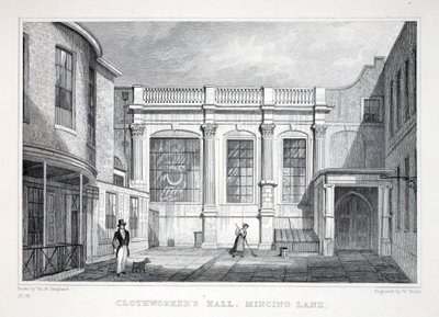 Sukiennica, Mincing Lane, z pubu „Londyn i jego okolice w XIX wieku”. Jones und Co., 1827-1829 autorstwa Thomas Hosmer Shepherd