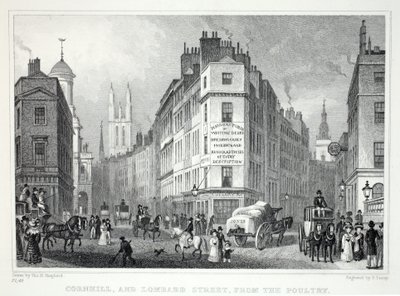 Cornill i Lombard Steet, od strony Poultry, z "London and it