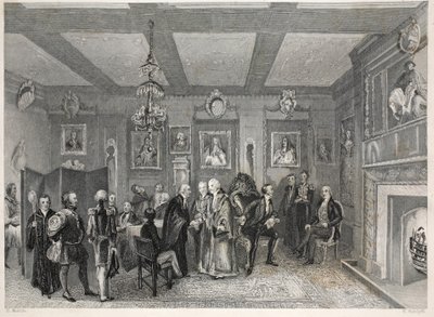 Sala Rady, Sala Winiarzy, z pubu „London Interiors with your Costumes and Ceremonies”. Joseph Mead, Londyn, c.1843 (rycina stalowa) autorstwa Thomas Hosmer Shepherd
