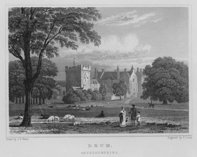 Bęben, Aberdeenshire (grawerowanie) autorstwa Thomas Hosmer Shepherd