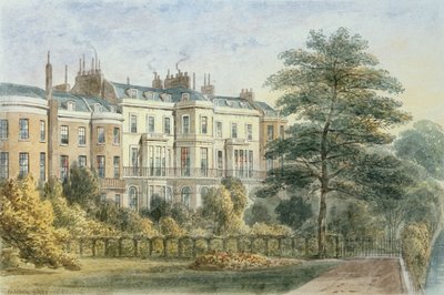 Wschodni front domu Sir Roberta Peela w Privy Garden (1788-1850) 1851 autorstwa Thomas Hosmer Shepherd