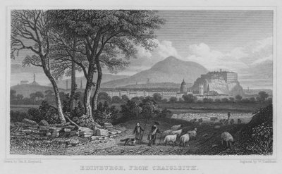 Edynburg, od Craigleith (grawerowanie) autorstwa Thomas Hosmer Shepherd