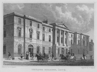 Wymiana Budynków, Leith (Grawerowanie) autorstwa Thomas Hosmer Shepherd